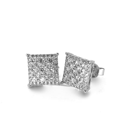 SQUARE ILLUSION DIAMOND EARRINGS