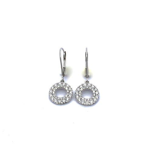 CIRCLE OF LIFE DIAMOND EARRING LEVER BACK