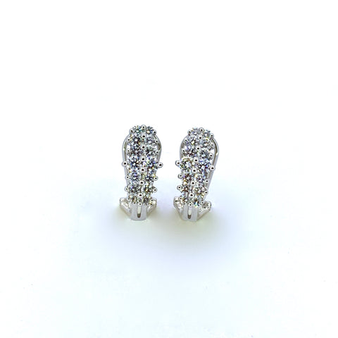 STORE PROMOTION! 1 CARAT DIAMOND OMEGA BACK EARRINGS