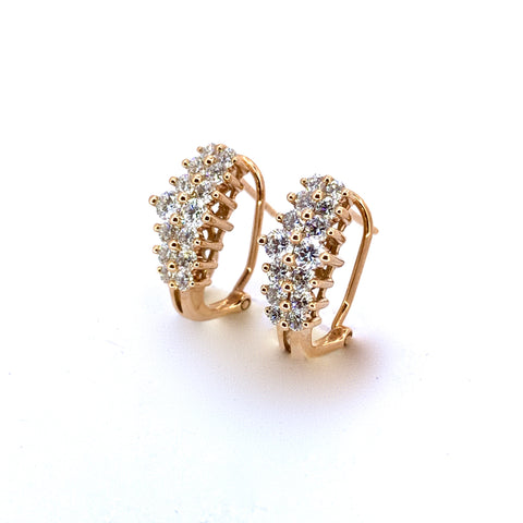 STORE PROMOTION! 1 CARAT DIAMOND OMEGA BACK EARRINGS
