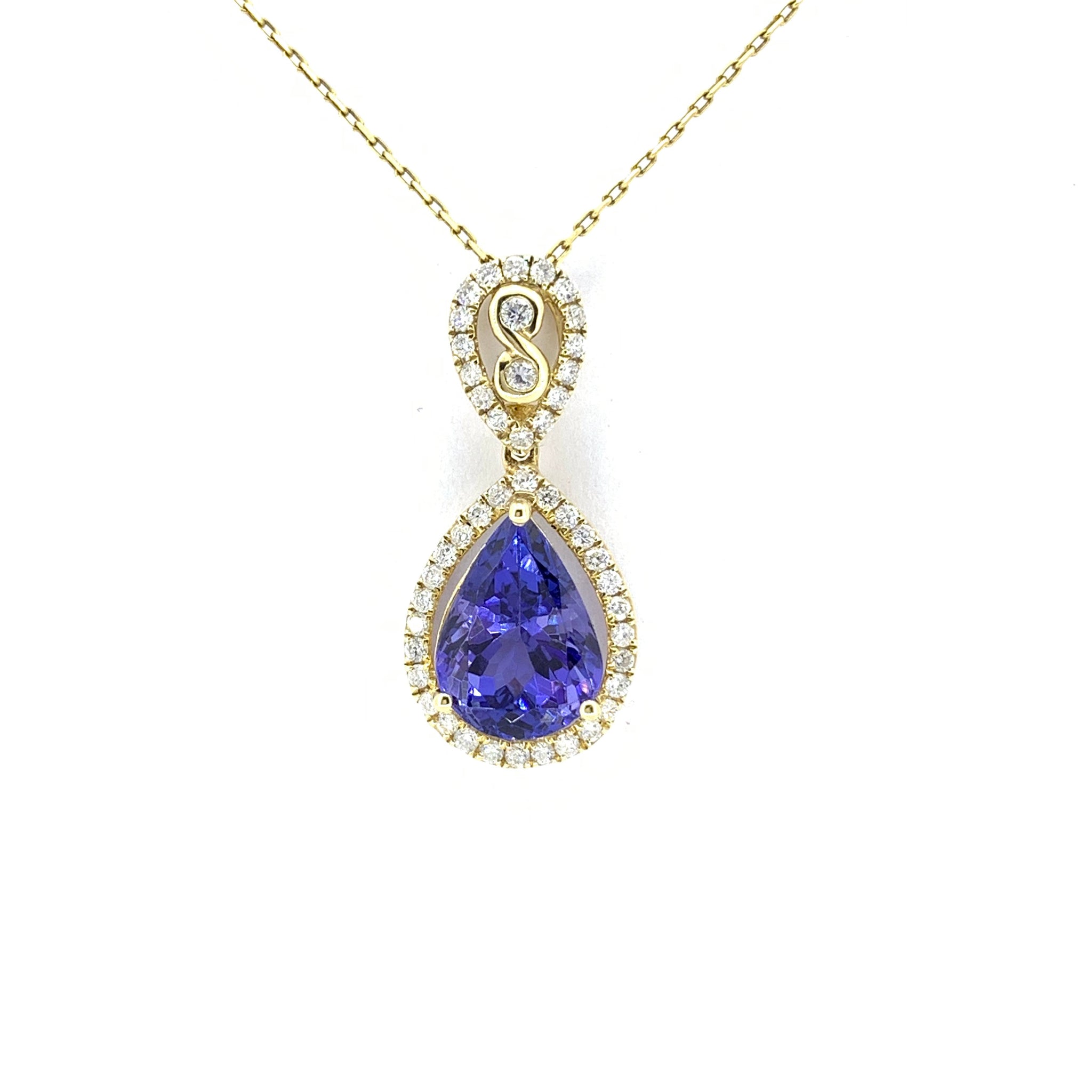 PEAR SHAPE TANZANITE PENDANT