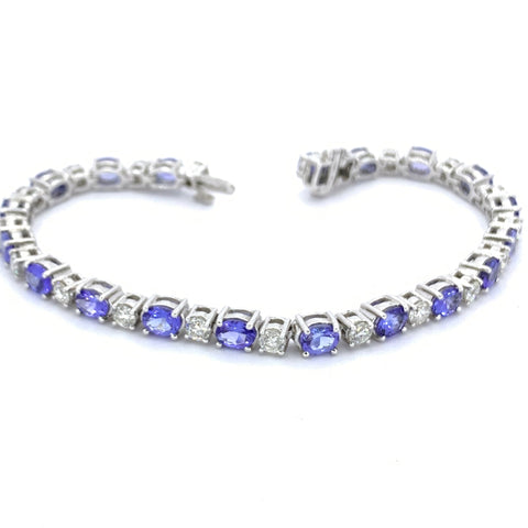 TANZANITE AND DIAMOND BRACELET