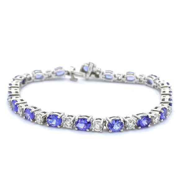 TANZANITE AND DIAMOND BRACELET