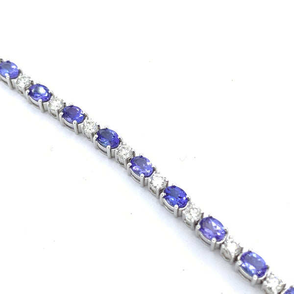 TANZANITE AND DIAMOND BRACELET