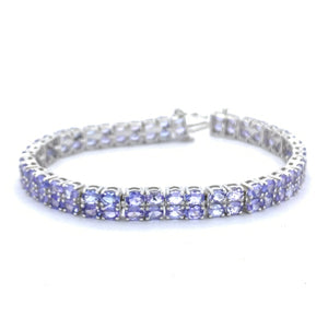 DOUBLE ROW TANZANITE BRACELET Exotic Gems