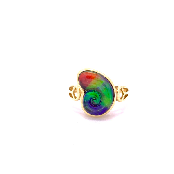 AMMONITE SHAPE AMMOLITE RING