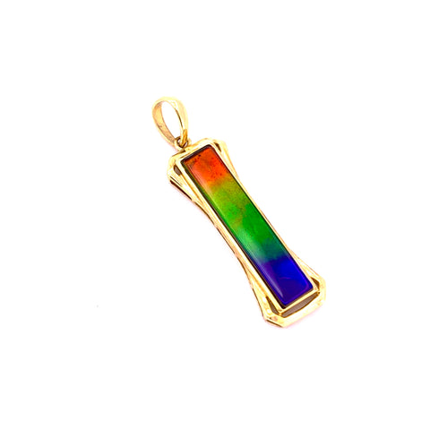 RECTANGLE AMMOLITE PENDANT