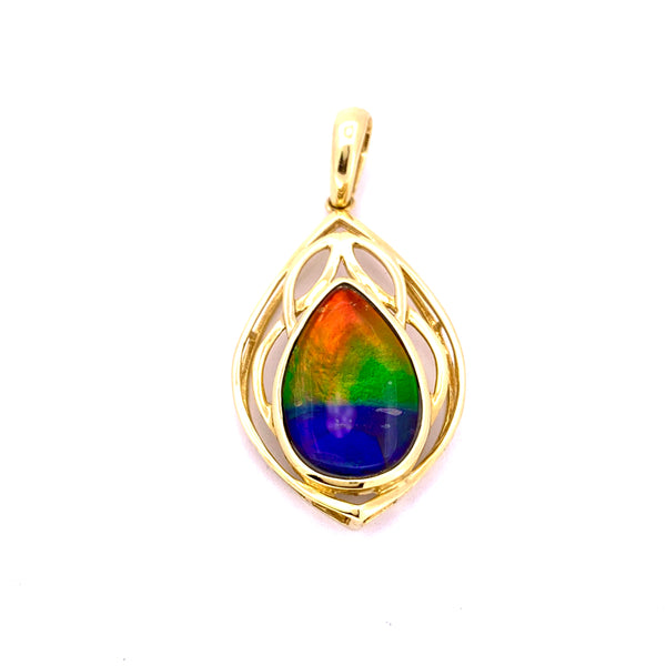 PEAR SHAPE AMMOLITE PENDANT