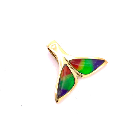 WHALE TAIL AMMOLITE PENDANT
