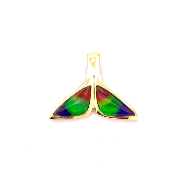 WHALE TAIL AMMOLITE PENDANT