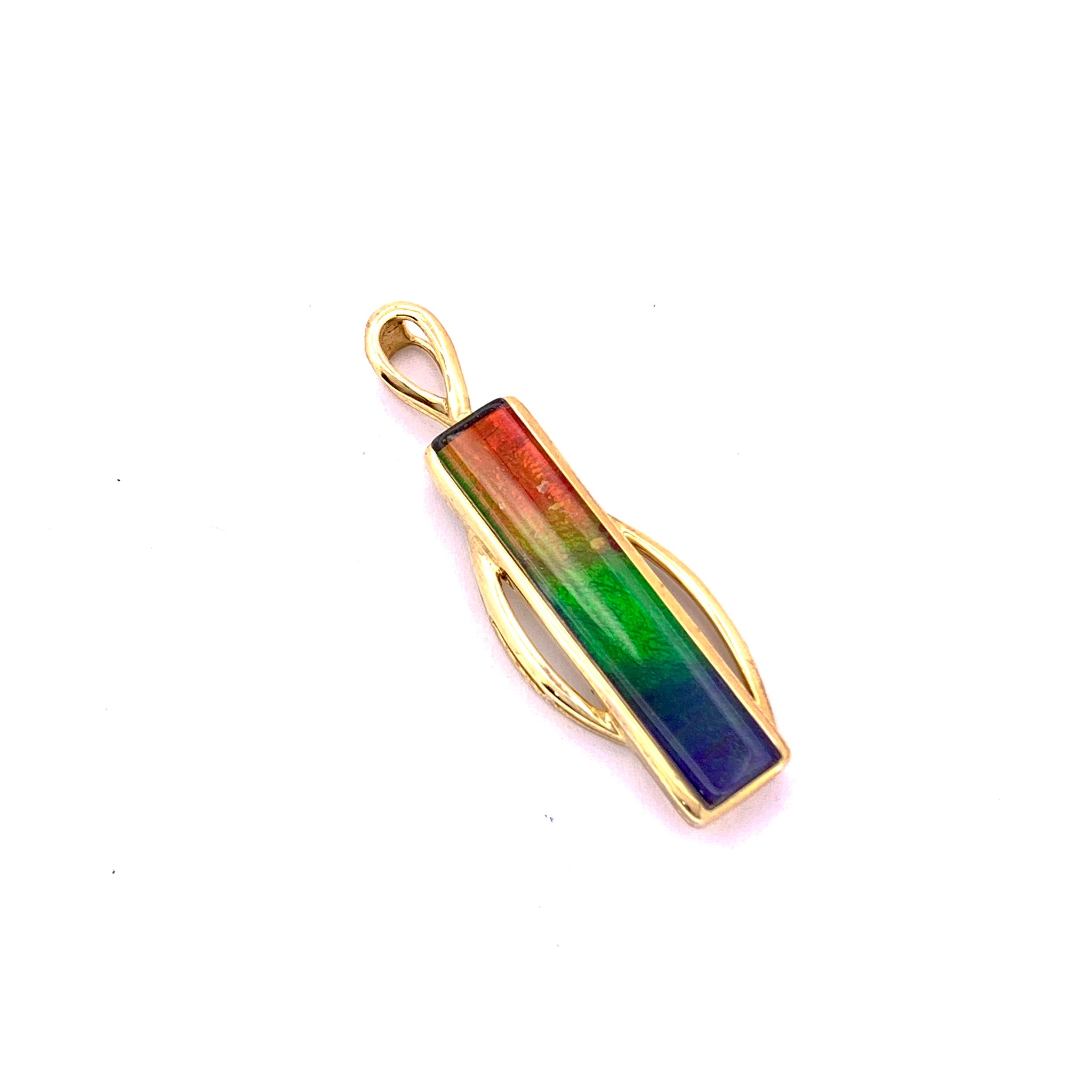 AMMOLITE COLUMN PENDANT