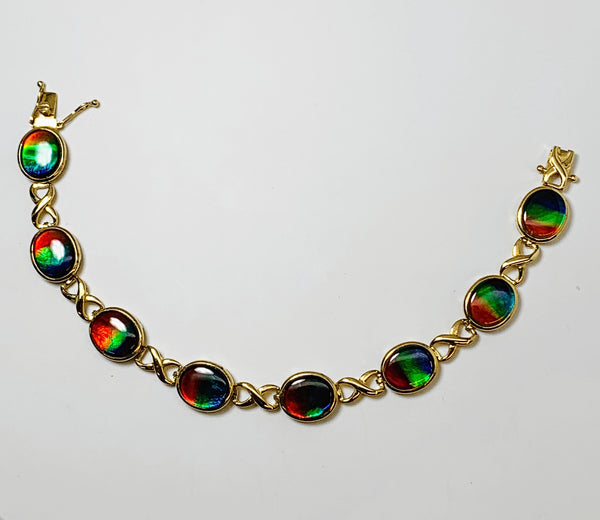 OVAL SHAPE AMMOLITE BRACELET