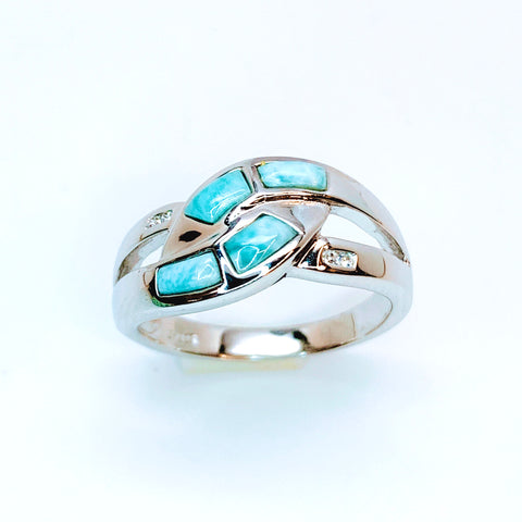 STATEMENT LARIMAR INLAY RING