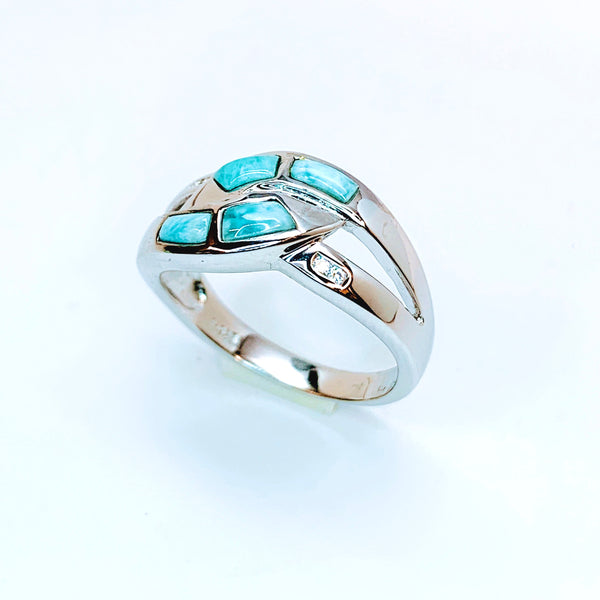 STATEMENT LARIMAR INLAY RING