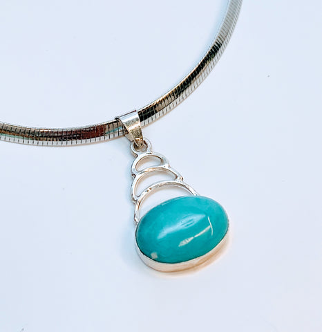 OMEGA LARIMAR PENDANT