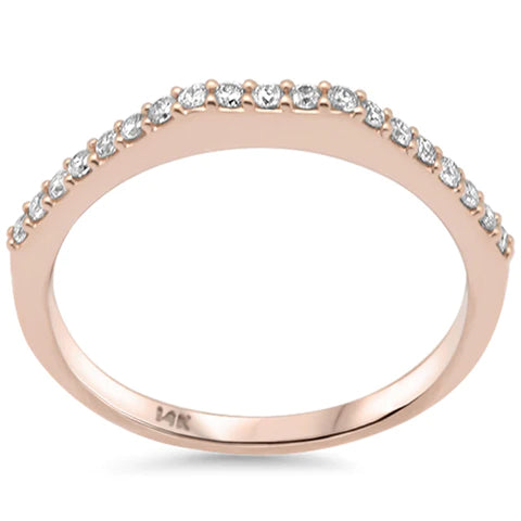 14K Rose Gold Diamond Stackable Ladies Band