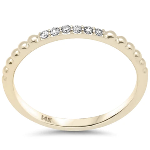 14K White Gold Diamond Ball Ring