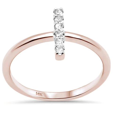 Rose gold sales bar ring