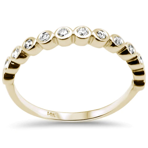 14K Rose Gold Diamond Bezel Ring