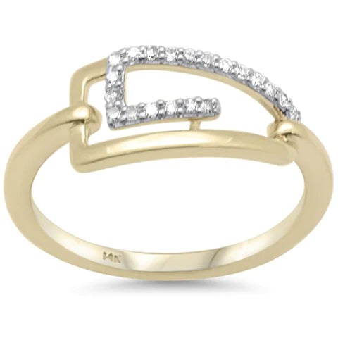 14K Yellow Gold Diamond Forzatina Style Ring