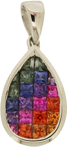 MULTICOLOR SAPPHIRE PENDANT