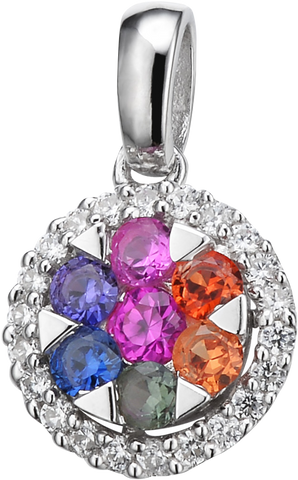 MULTICOLOR SAPPHIRE PENDANT