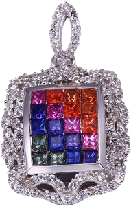 MULTICOLOR SAPPHIRE PENDANT