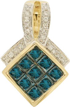 BLUE DIAMOND PENDANT
