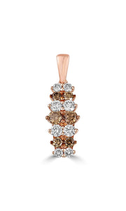 BROWN AND WHITE DIAMOND PENDANT