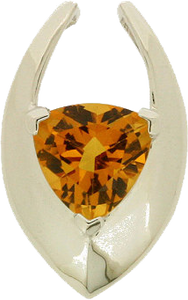TRILLION CUT CITRINE PENDANT