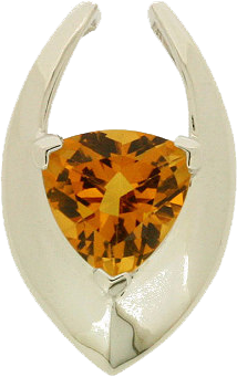 TRILLION CUT CITRINE PENDANT