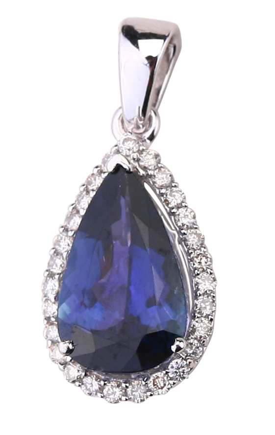 PEAR SHAPE TANZANITE PENDANT