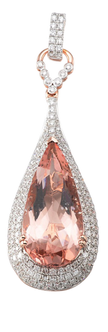 PEAR SHAPE MORGANITE PENDANT