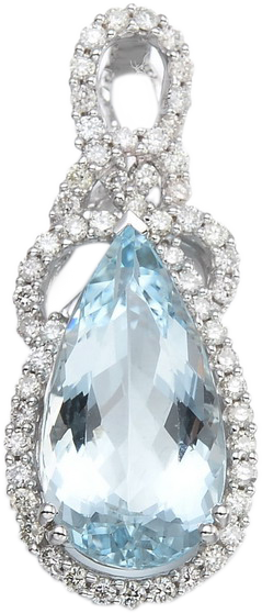 PEAR SHAPE AQUAMARINE PENDANT
