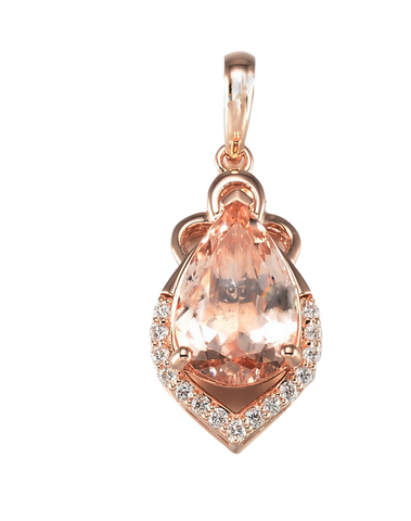 PEAR SHAPE MORGANITE PENDANT
