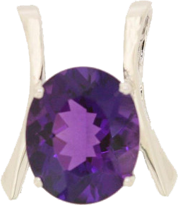 OVAL SHAPE AMYTHIST PENDANT