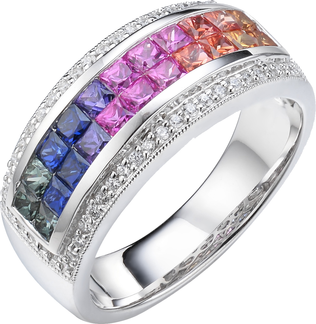 MULTICOLOR SAPPHIRE RING