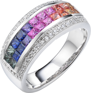 MULTICOLOR SAPPHIRE RING