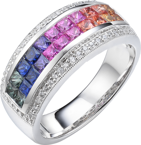 MULTICOLOR SAPPHIRE RING