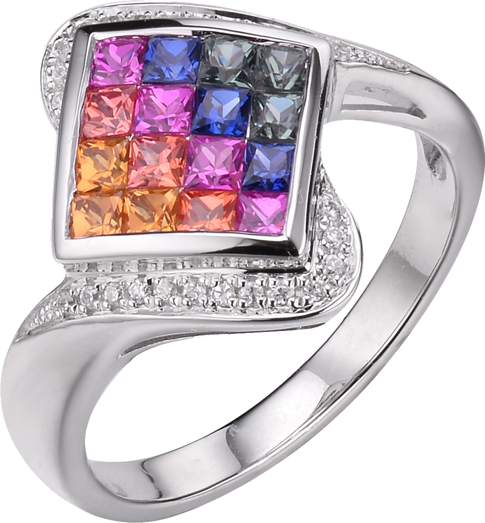 MULTICOLOR SAPPHIRE RING
