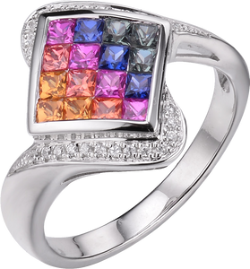 MULTICOLOR SAPPHIRE RING