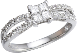 PRINCESS CUT DIAMOND RING