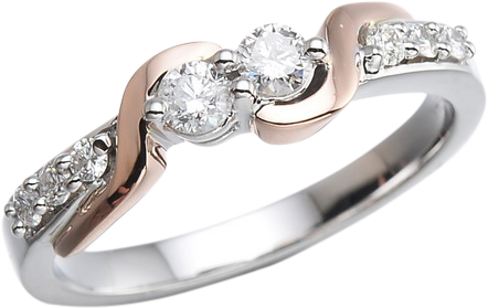 TWO TONE DIAMOND RING