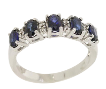 5 STONE SAPPHIRE RING