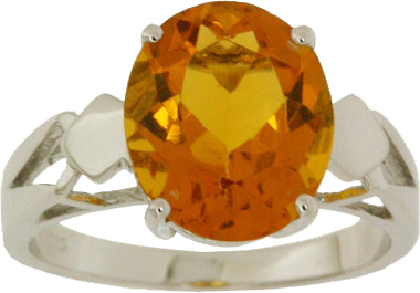 OVAL SHAPE CITRINE RING