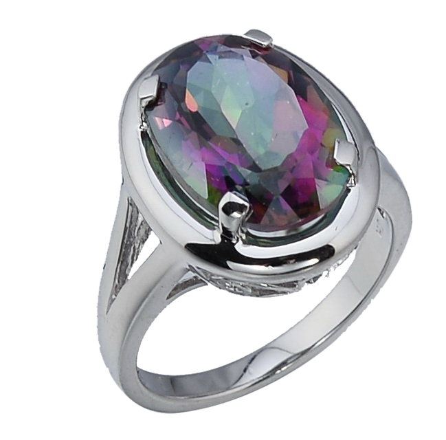 OVAL SHAPE CARIBBEAN TOPAZ RING