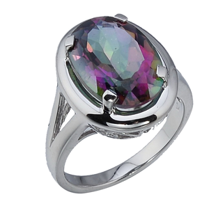 OVAL SHAPE CARIBBEAN TOPAZ RING