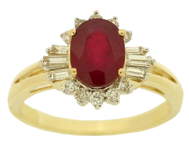 OVAL SHAPE RUBY RING