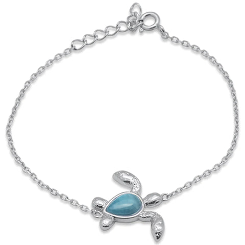 Turtle Natural Larimar Bracelet