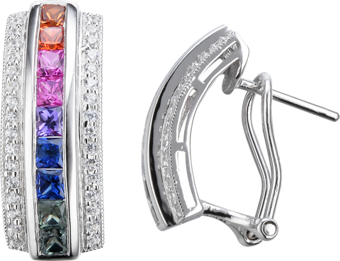 MULTICOLOR SAPPHIRE EARRING